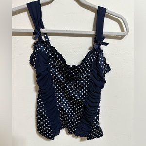 silk polka dot bebe corset